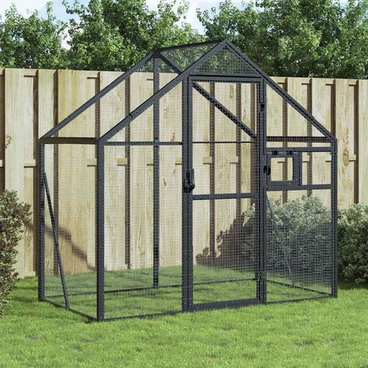 vidaXL Aviary Anthracite 179x100x185 cm Aluminium 1