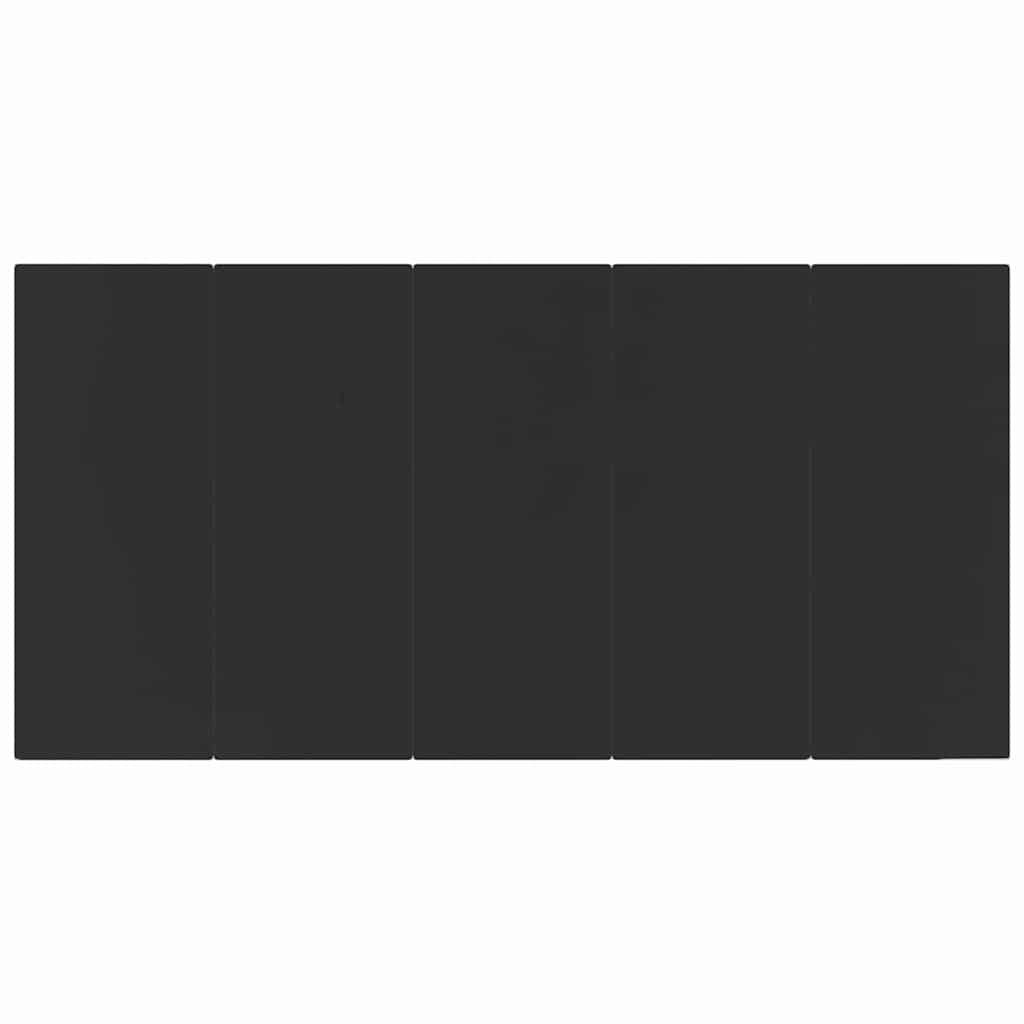 vidaXL Garden Dining Table Black 200x100x74cm Steel and Tempered Glass 5
