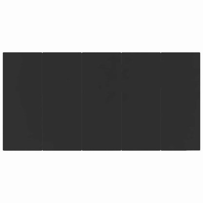 vidaXL Garden Dining Table Black 200x100x74cm Steel and Tempered Glass 5