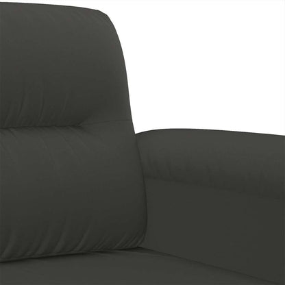 vidaXL 3-Seater Sofa Dark Grey 210 cm Microfibre Fabric 6