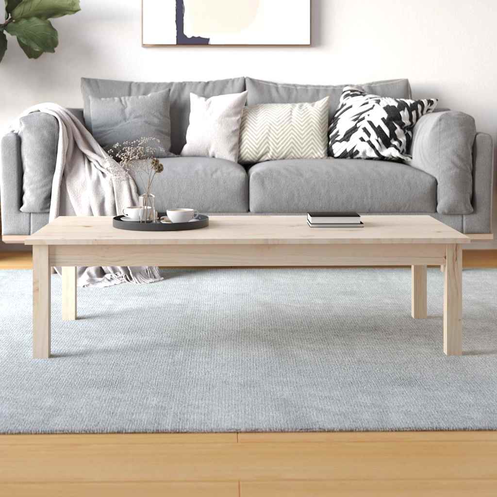 Coffee Table Solid Wood Pine Height 30 cm Natural