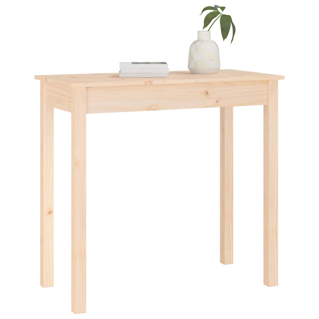 Console Table 80x40x75 cm Solid Wood Pine Natural 80 cm