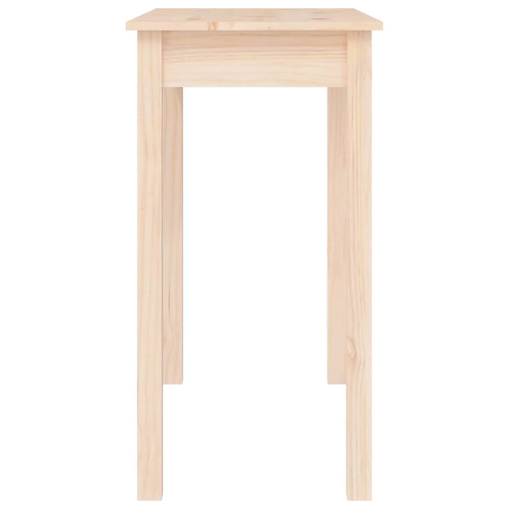 Console Table 80x40x75 cm Solid Wood Pine Natural 80 cm