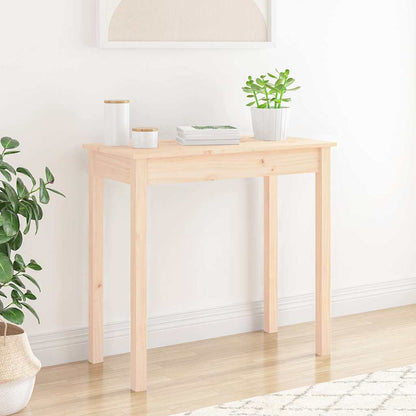 Console Table 80x40x75 cm Solid Wood Pine Natural 80 cm