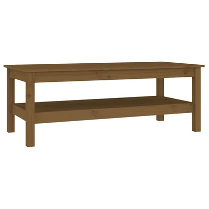 Coffee Table Solid Wood Pine Honey brown 110 cm 50 cm