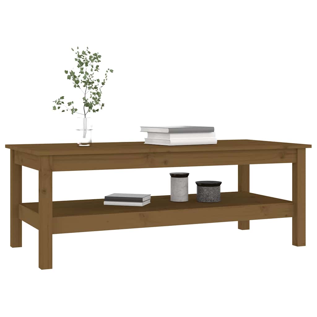 Coffee Table Solid Wood Pine Honey brown 110 cm 50 cm