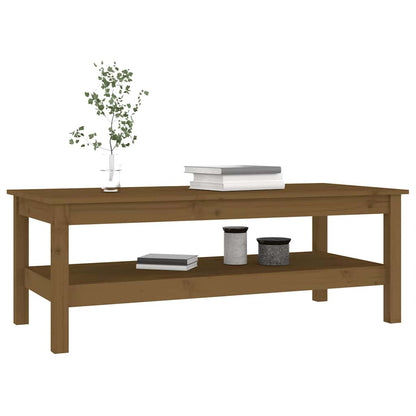 Coffee Table Solid Wood Pine Honey brown 110 cm 50 cm
