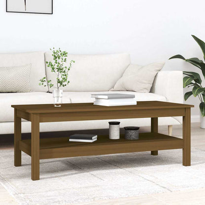 Coffee Table Solid Wood Pine Honey brown 110 cm 50 cm