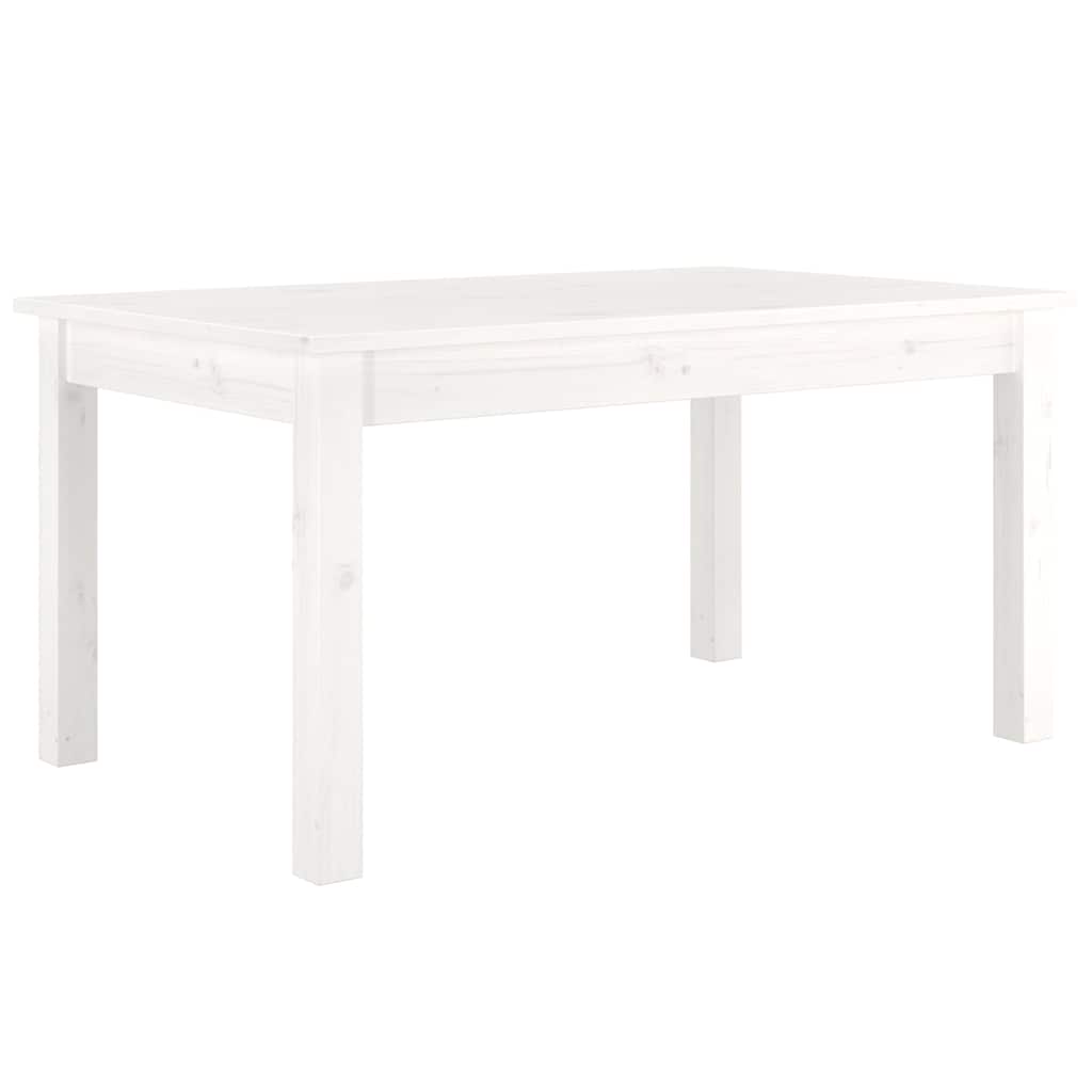 Coffee Table Solid Wood Pine Height 40 cm White 80 cm 50 cm
