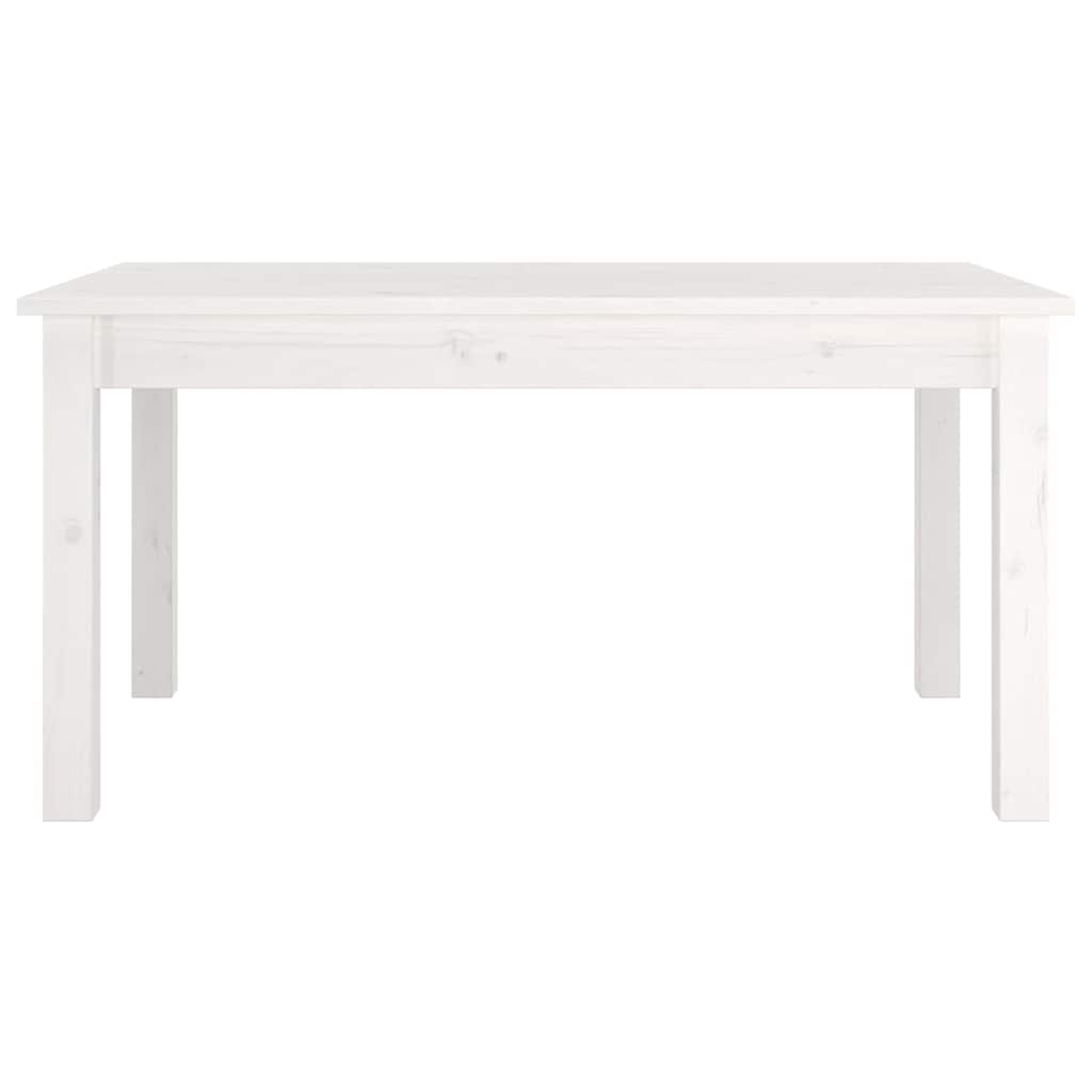 Coffee Table Solid Wood Pine Height 40 cm White 80 cm 50 cm