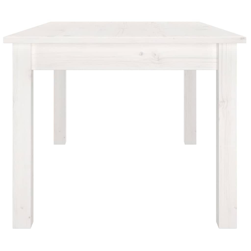 Coffee Table Solid Wood Pine Height 40 cm White 80 cm 50 cm