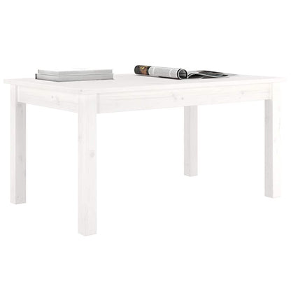 Coffee Table Solid Wood Pine Height 40 cm White 80 cm 50 cm