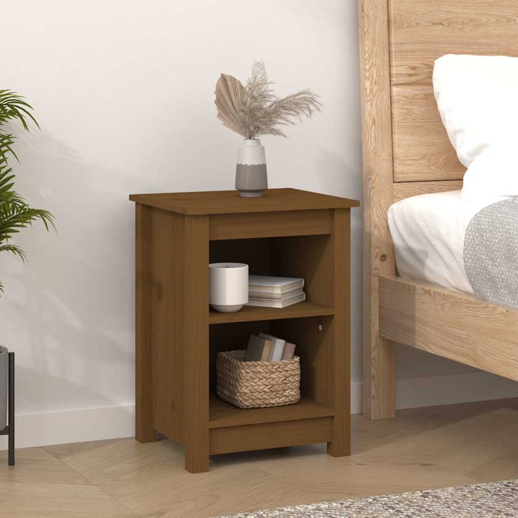 Bedside Cabinets 40x35x55 cm Solid Wood Pine Honey brown 2