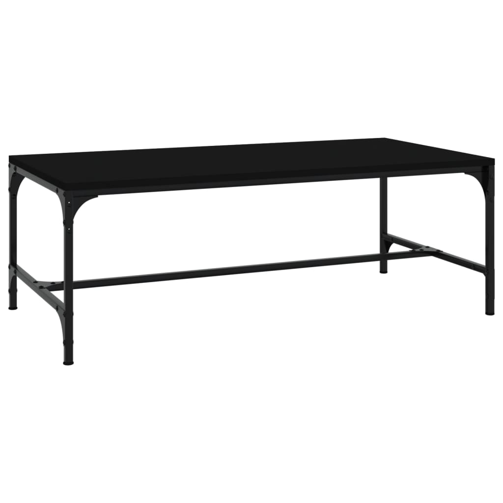 Coffee Table Engineered Wood Depth 50 cm Height 35 cm Black