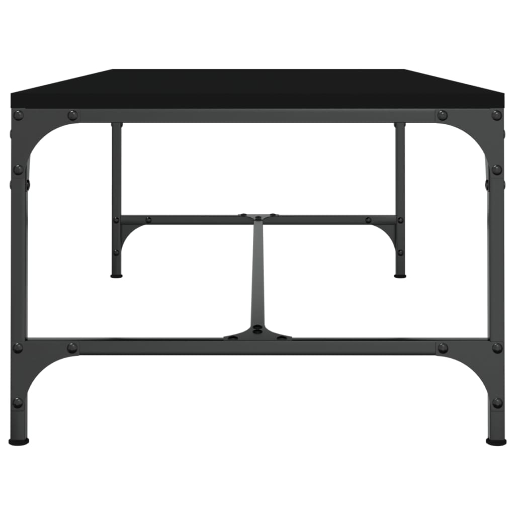 Coffee Table Engineered Wood Depth 50 cm Height 35 cm Black
