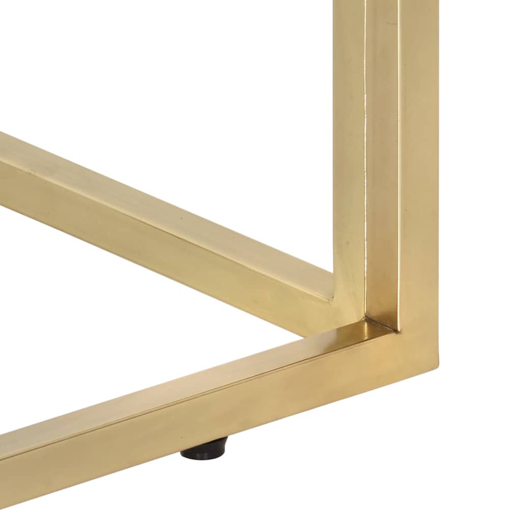 Coffee Table Stainless Steel and Solid Sleeper Gold and black