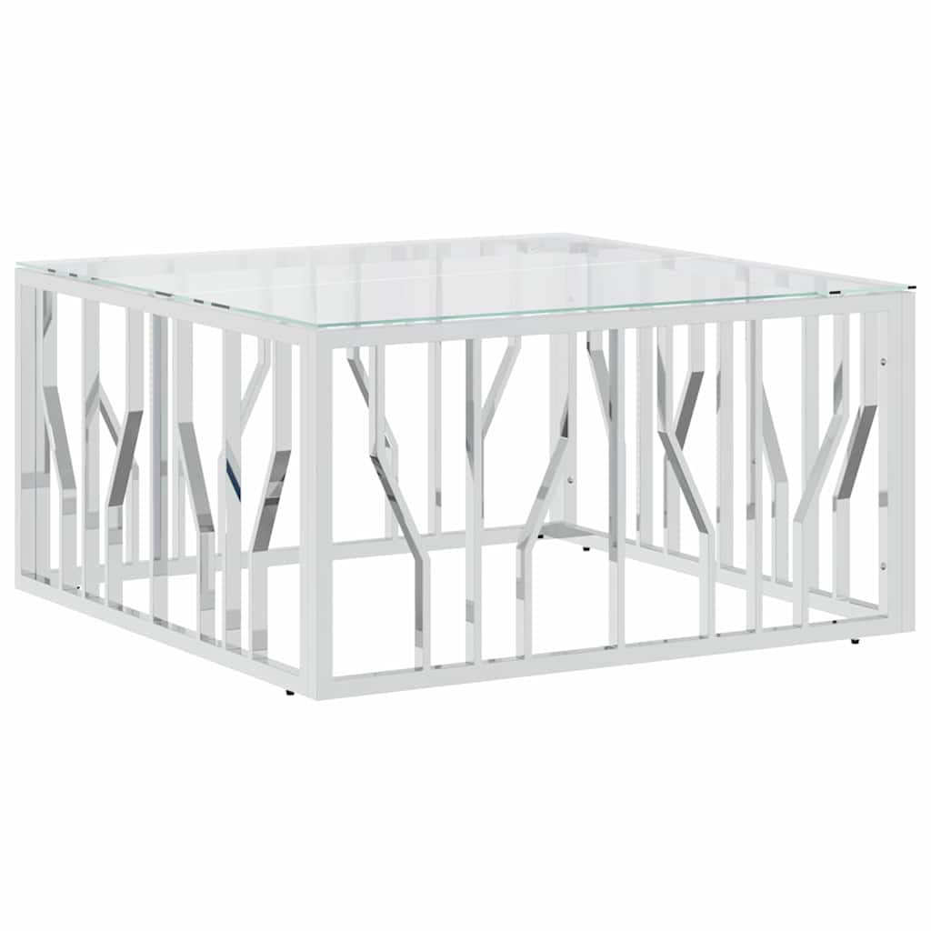 Coffee Table 80x80x40 cm Stainless Steel Silver