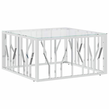 Coffee Table 80x80x40 cm Stainless Steel Silver