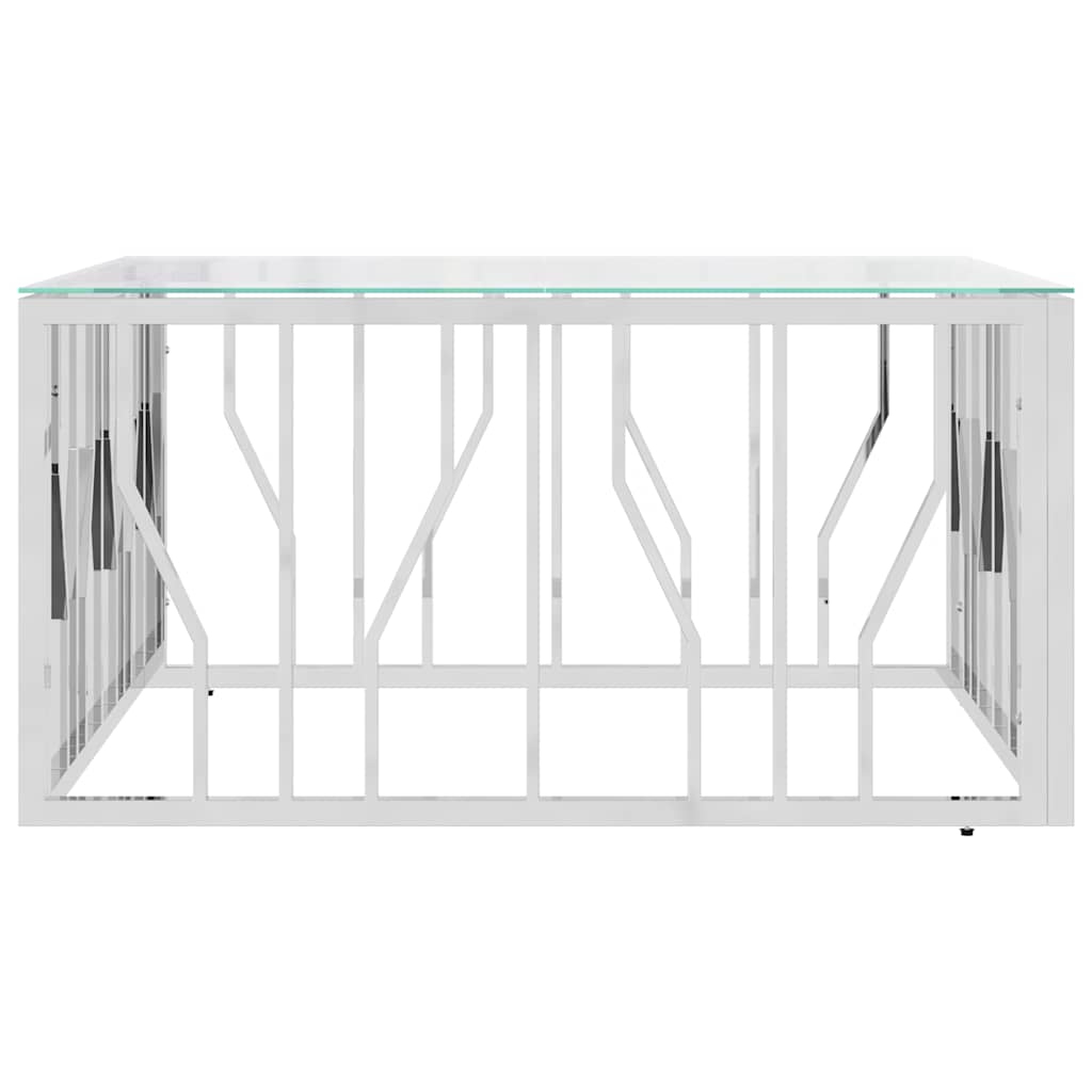 Coffee Table 80x80x40 cm Stainless Steel Silver
