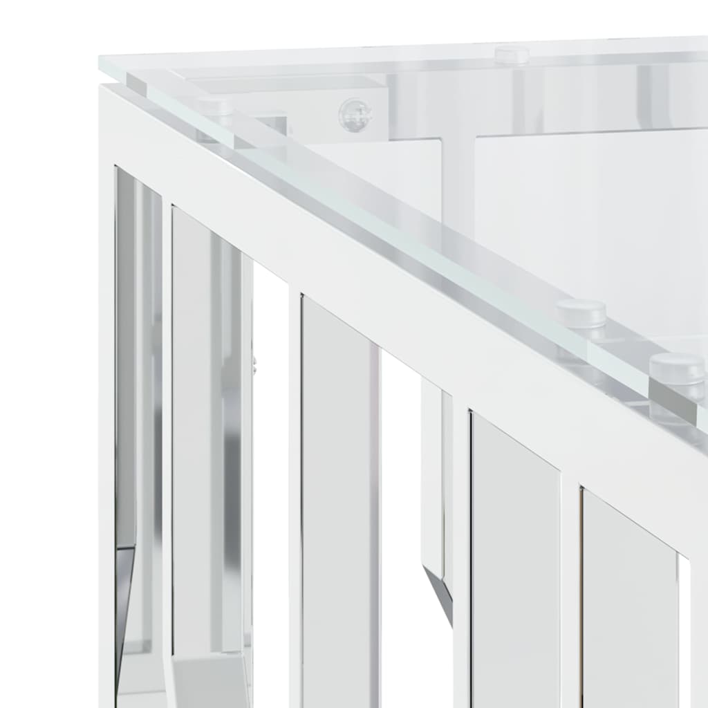 Coffee Table 80x80x40 cm Stainless Steel Silver