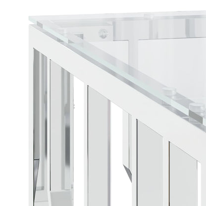 Coffee Table 80x80x40 cm Stainless Steel Silver