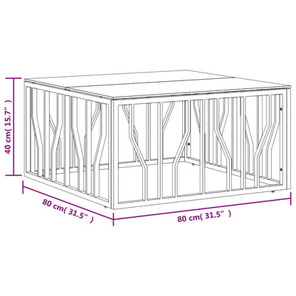 Coffee Table 80x80x40 cm Stainless Steel Silver