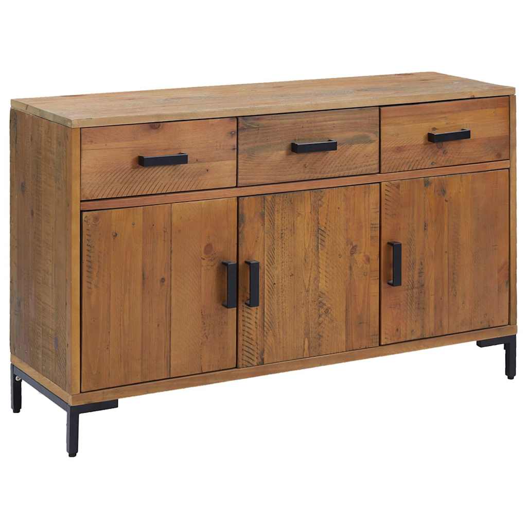 vidaXL Sideboard Brown 110x35x70 cm Solid Pinewood 2