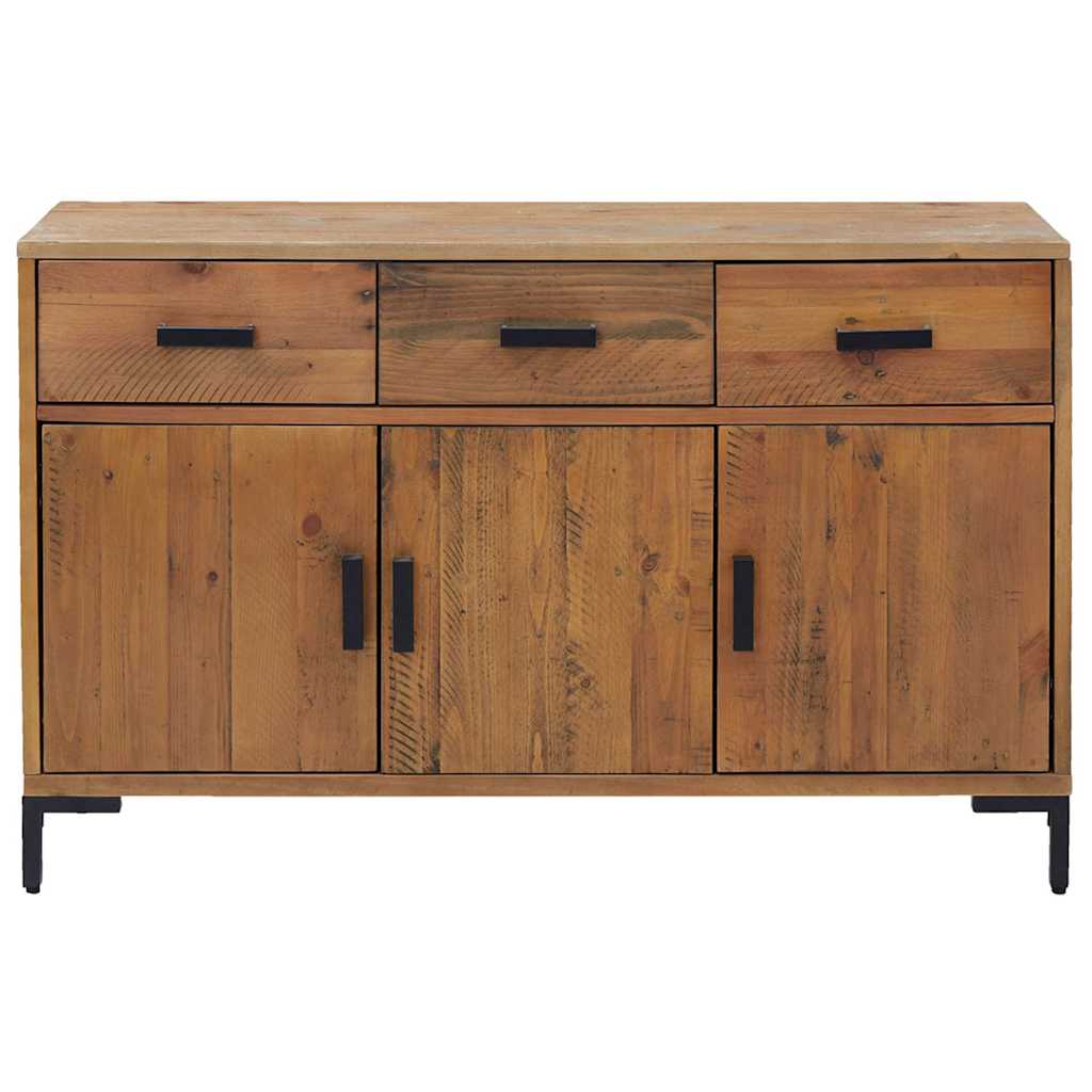 vidaXL Sideboard Brown 110x35x70 cm Solid Pinewood 3