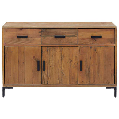 vidaXL Sideboard Brown 110x35x70 cm Solid Pinewood 3