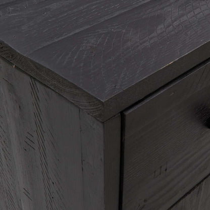 vidaXL Sideboard Black 110x35x70 cm Solid Pinewood 6