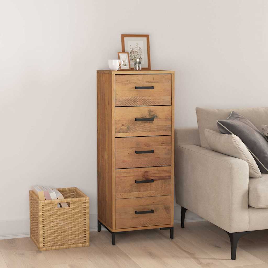 vidaXL Chest of Drawers 42x35x110 cm Solid Pinewood 1