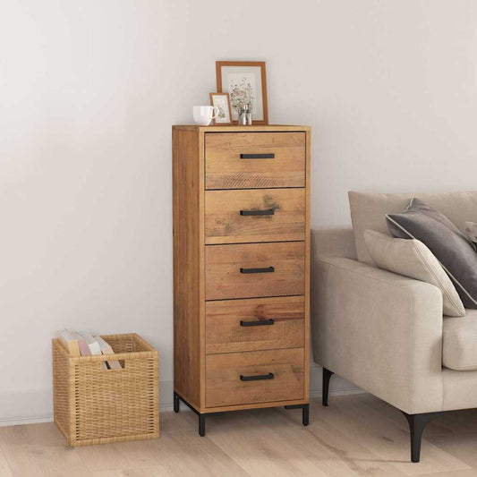 vidaXL Chest of Drawers 42x35x110 cm Solid Pinewood 1