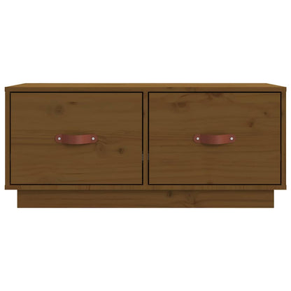 TV Cabinet 80x34x35 cm Solid Wood Pine Honey brown