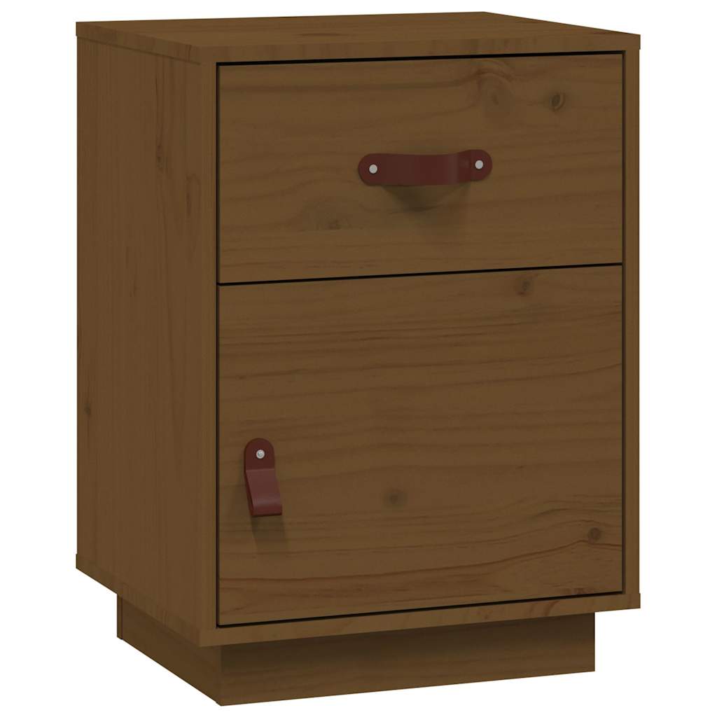 Bedside Cabinet 40x34x55 cm Solid Wood Pine Honey brown 1