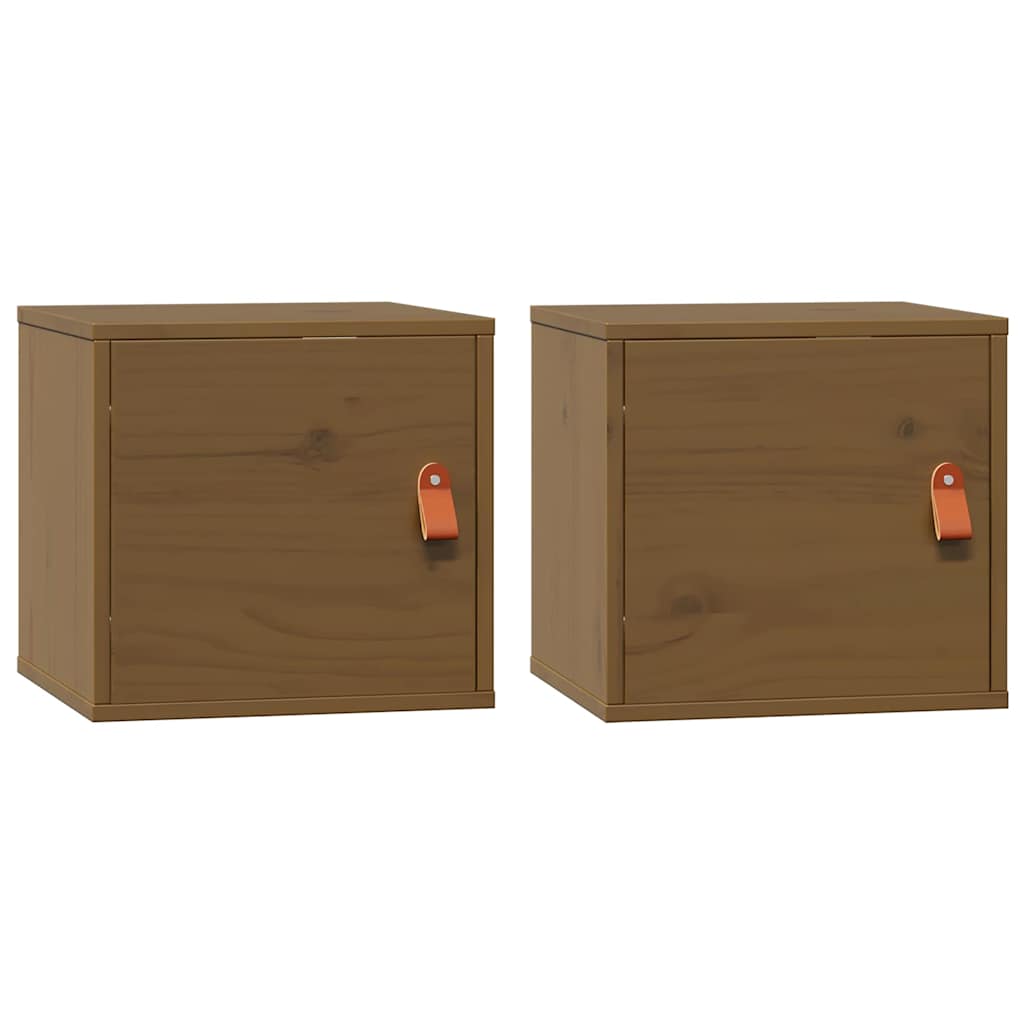 Wall Cabinet 31,5x30x30 cm Solid Wood Pine Honey brown