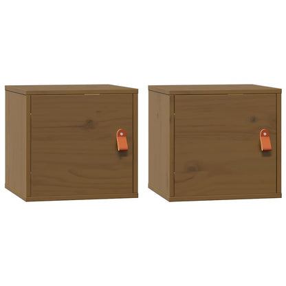 Wall Cabinet 31,5x30x30 cm Solid Wood Pine Honey brown