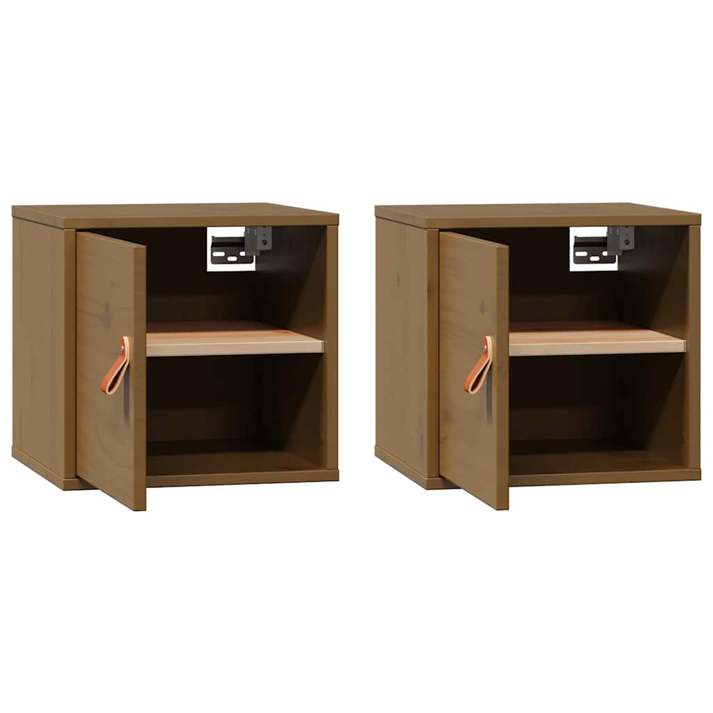 Wall Cabinet 31,5x30x30 cm Solid Wood Pine Honey brown