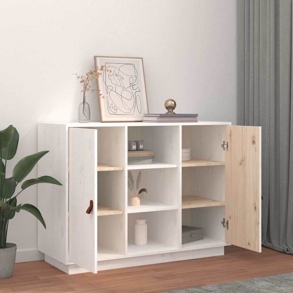 Sideboard 100x40x75 cm Solid Wood Pine White