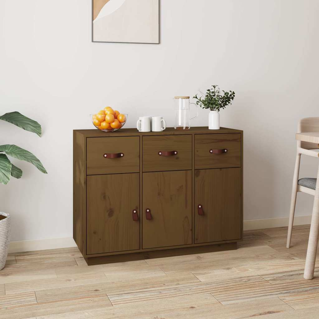 Sideboard 100x40x75 cm Solid Wood Pine Honey brown