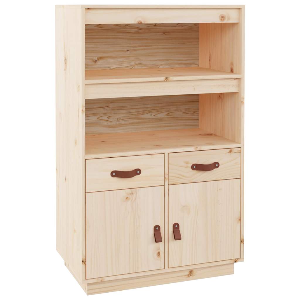 Highboard 67x40x108,5 cm Solid Wood Pine Natural