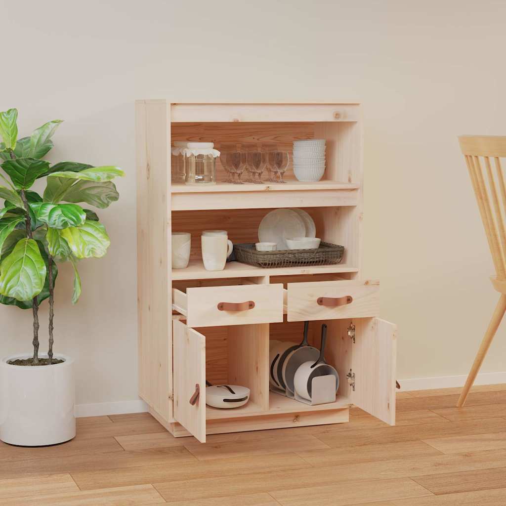 Highboard 67x40x108,5 cm Solid Wood Pine Natural