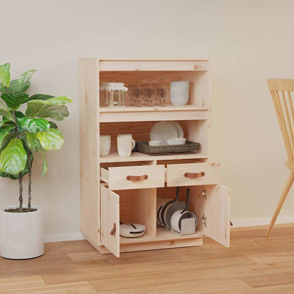 Highboard 67x40x108,5 cm Solid Wood Pine Natural
