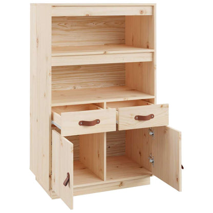 Highboard 67x40x108,5 cm Solid Wood Pine Natural