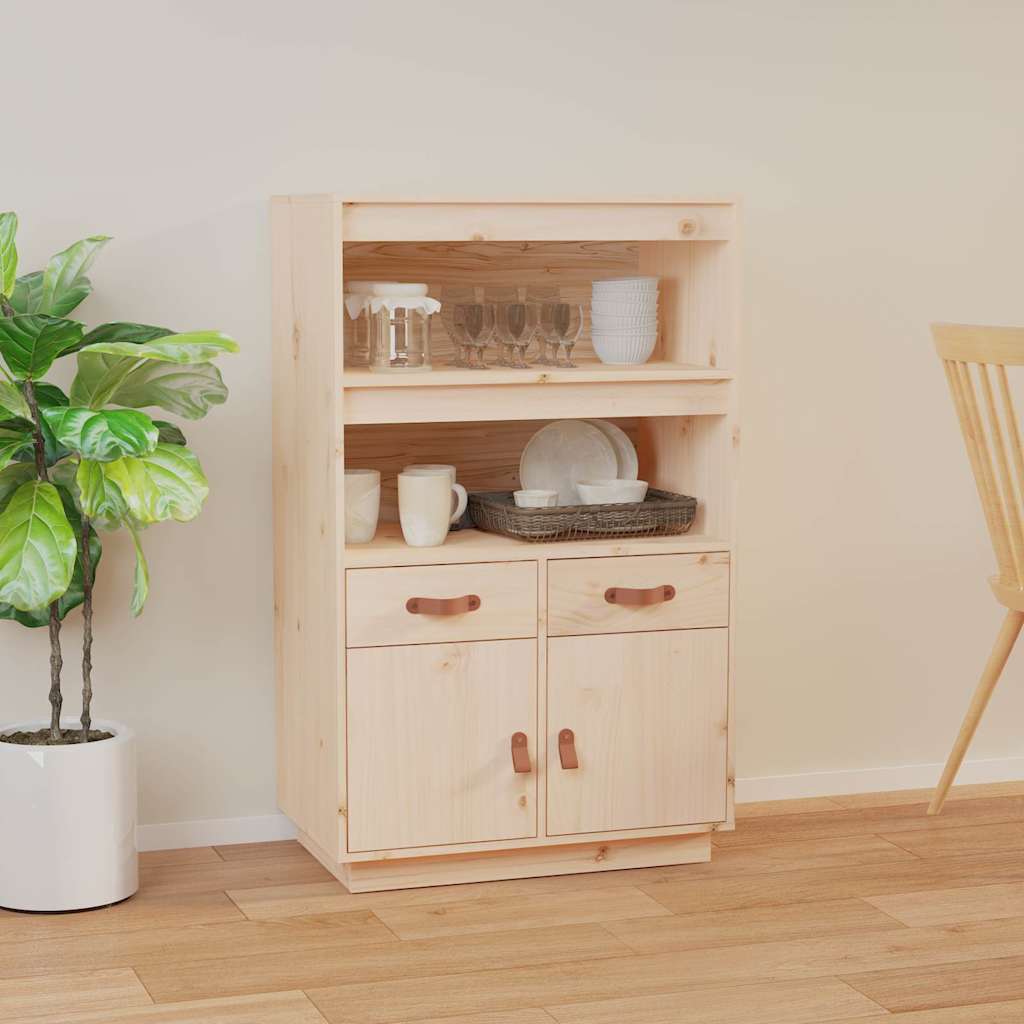 Highboard 67x40x108,5 cm Solid Wood Pine Natural