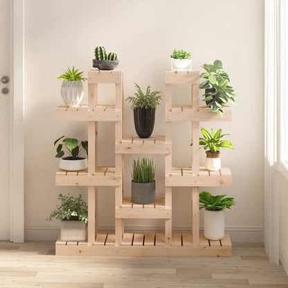 Plant Stand 85x25x109,5 cm Solid Wood Pine Natural 104.5 cm 109.5 cm