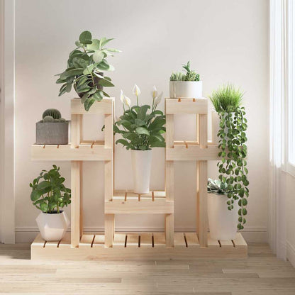 Plant Stand 85x25x109,5 cm Solid Wood Pine Natural 104.5 cm 77.5 cm