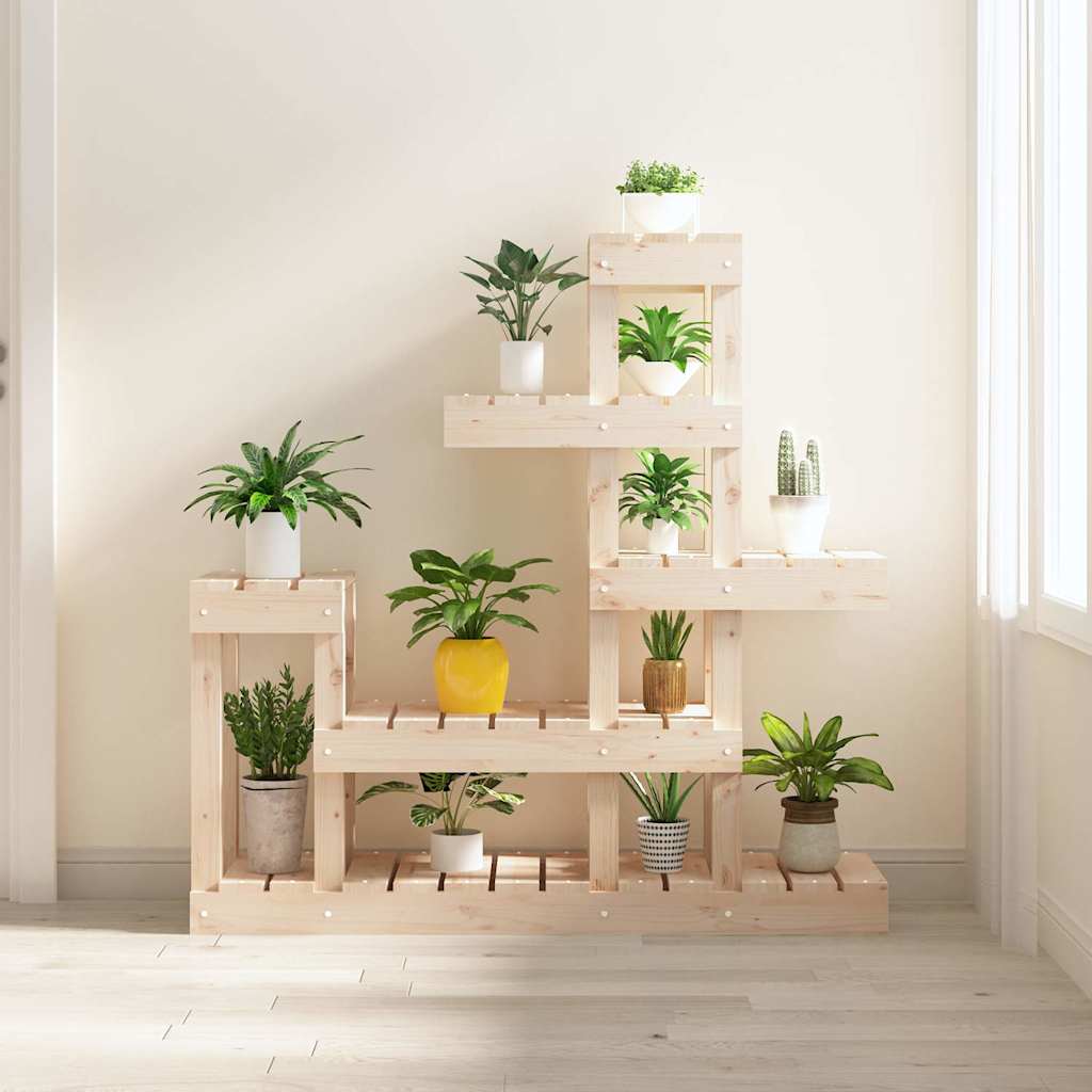 Plant Stand 85x25x109,5 cm Solid Wood Pine Natural 92 cm 97 cm