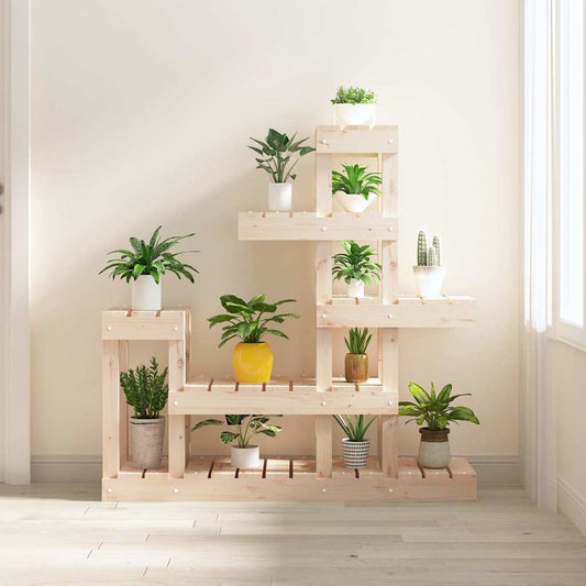 Plant Stand 85x25x109,5 cm Solid Wood Pine Natural 92 cm 97 cm