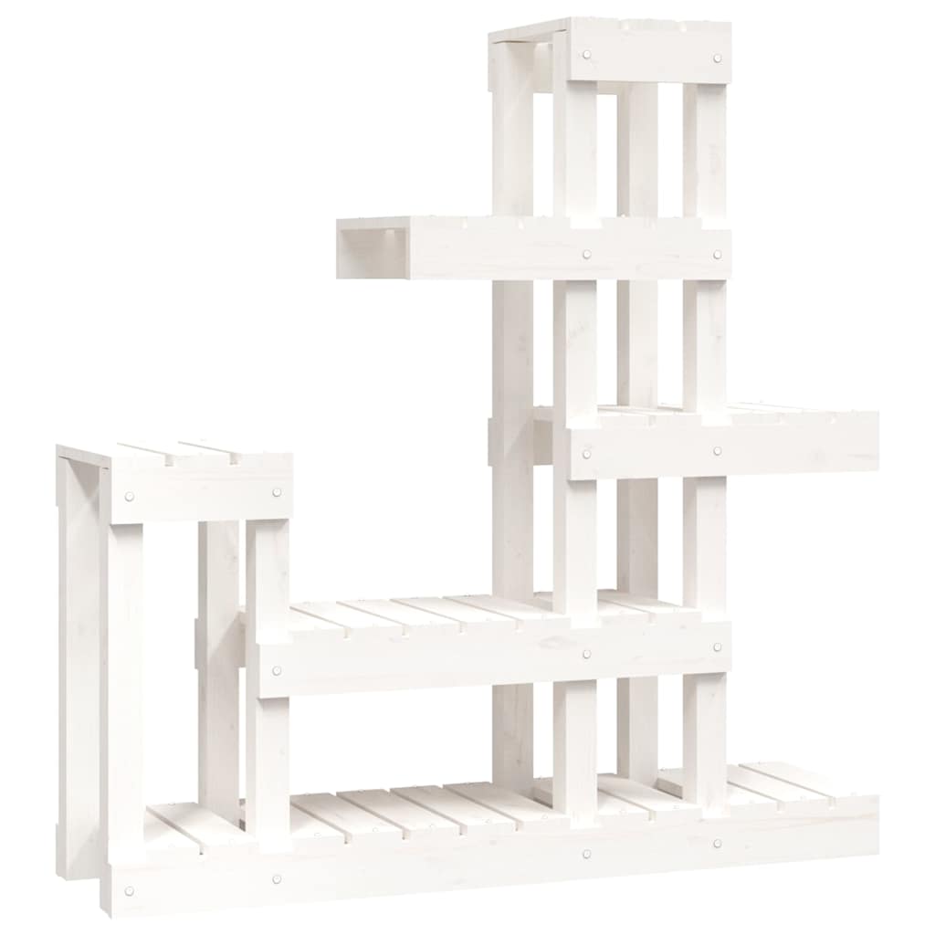 Plant Stand 85x25x109,5 cm Solid Wood Pine White 92 cm 97 cm