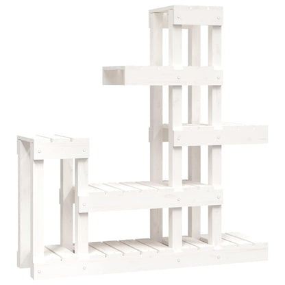 Plant Stand 85x25x109,5 cm Solid Wood Pine White 92 cm 97 cm